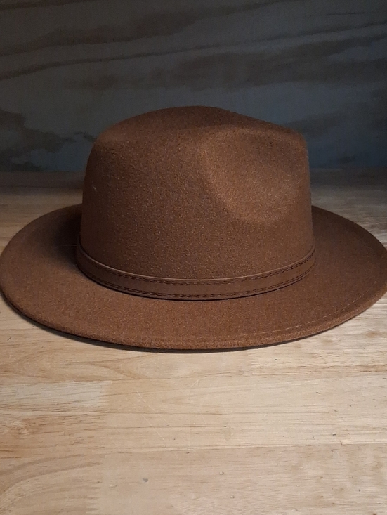 Women\'s Tan Brown Wool Blend Fidora O/s Nwot main image 5
